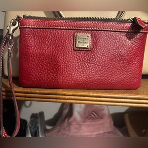 Dooney & Bourke Crimson Leather Wristlet